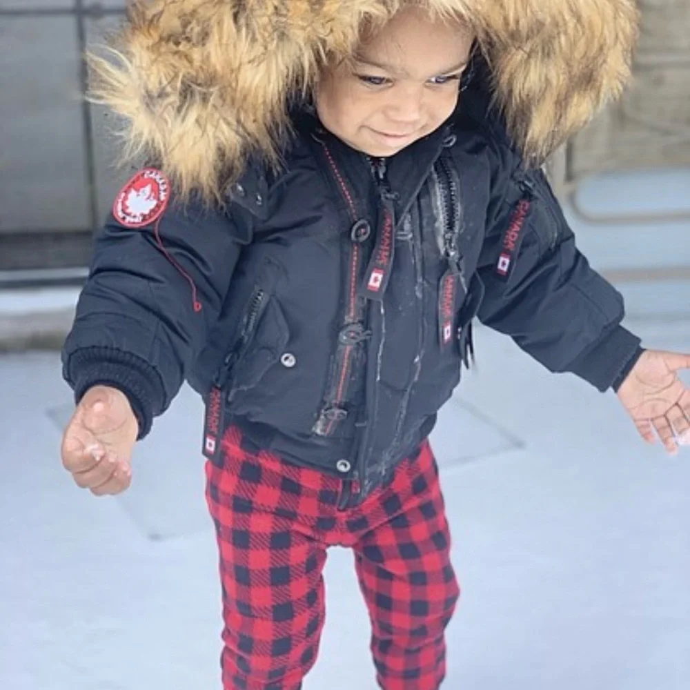 Puffer Coat Canada weather Gear 🍁Jacket with Fur Hood